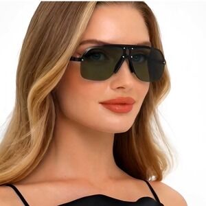 Sunglasses Women Design Fashion Square Model Dark Green Lens UV Protection Gafas
